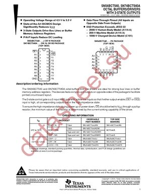 SN74BCT540ADW datasheet  